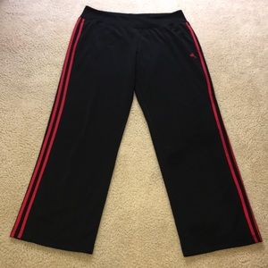 NWOT Black With Red Stripes Adidas Track Pants